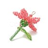 Glass Seed Beaded Pendants PALLOY-MZ01283-03-3