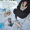 Hand Shape Non-woven Felt Fabric Clothing Patches PATC-BC0001-08-4