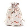 Christmas Theme Cotton Fabric Cloth Bag ABAG-H104-B15-1