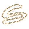 Unisex 304 Stainless Steel Textured Cable Chain Necklaces STAS-L127-01G-1