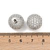 CZ Brass Micro Pave Cubic Zirconia Round Beads ZIRC-L017-05P-4