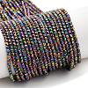Electroplate Glass Beads Strands GLAA-H021-01A-FP13-1
