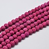 Natural Lava Rock Round Bead Strands X-G-I124-6mm-05-1