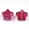 Transparent Spray Painted Glass Beads GLAA-N035-01-D02-2