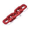 Spray Painted CCB Plastic Linking Rings CCB-Q091-009E-4