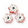 Handmade Porcelain Flower Beads PORC-J008-07-1