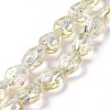 Transparent Electroplate Glass Beads Strands GLAA-C025-02C-1