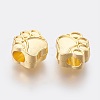 Tibetan Style Zinc Alloy Dog Paw Prints European Beads LS-MPDL-R038-008G-RS-2