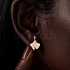 Brass Micro Pave Clear Cubic Zirconia Stud Earrings WGF80BB-01-3
