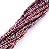 Electroplate Glass Beads Strands X-EGLA-F149-FP-03-2