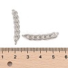 Brass Micro Pave Clear Cubic Zirconia Connector Charms KK-L223-016P-3