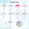 16Pcs Acrylic Umbrella Charms Pendants Acrylic Dangle Charm with Brass Loops for Jewelry Necklace Earring Making Handmade JX313A-2