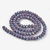 Electroplate Opaque Solid Color Glass Beads Strands EGLA-A034-P2mm-L10-2