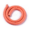 Flat Round Handmade Polymer Clay Beads CLAY-R067-8.0mm-19-2