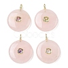 Natural Rose Quartz Pendants G-I391-02G-02-1