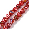 Handmade Millefiori Lampwork Beads Strands LAMP-G166-10A-2