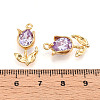 Brass Micro Pave Cubic Zirconia Pendants KK-N262-115A-G-3