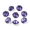 Pointed Back & Back Plated K9 Glass Rhinestone Cabochons X-RGLA-J012-10mm-277-1