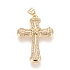 Brass Micro Pave Cubic Zirconia Pendants KK-M210-01G-1