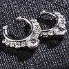 Personality Brass Cubic Zirconia Clip-on Nose Septum Rings AJEW-EE0002-001P-01-4