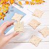Natural Solid Wood Carved Onlay Applique Craft WOOD-FH0001-35-3