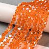 Transparent Electroplate Glass Beads Strands EGLA-A039-T2mm-B23-4
