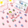 14Pcs 7 Colors Handmade Lampwork Beads LAMP-YW0004-09-4