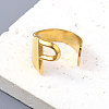 PVD Vacuum Plating 201 Stainless Steel Cuff Rings RJEW-Z032-01G-P-2