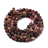 Natural Red Tourmaline Beads Strands G-A318-A01-4mm-02-3