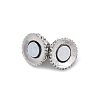 Rack Plating Alloy Magnetic Clasps with Loops PALLOY-F256-01A-P-4