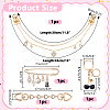 Alloy with Resin Cherry Keychains & Alloy Enamel with Iron Musical Note Brooch & Alloy Rhinestone Heart Charm Purse Chains & Alloy Rhinestone Heart Link Purse Strap Extenders SJEW-AR00001-2