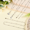 SUNNYCLUE 12Pcs 304 Stainless Steel Satellite Chain Necklaces Set NJEW-SC0001-14B-4