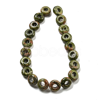 Natural Unakite Beads Strands G-P536-A01-01-1