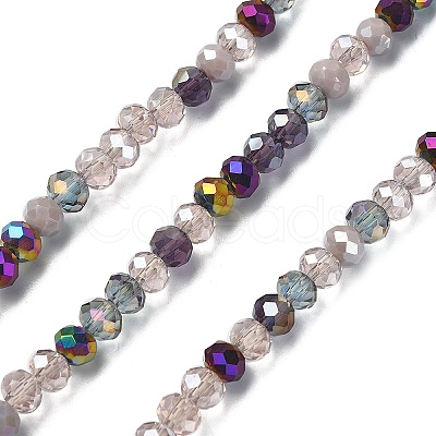 Electroplate Glass Beads Strands EGLA-YW0002-D03-1