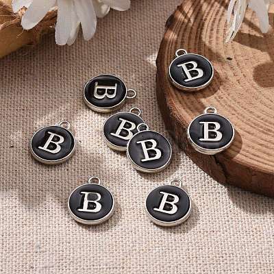 Platinum Plated Alloy Charms X-ENAM-S118-02B-P-1