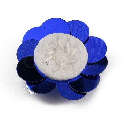 Flower Shape PVC Sequin/Paillette Beading Appliques DIY-WH0308-287B-1