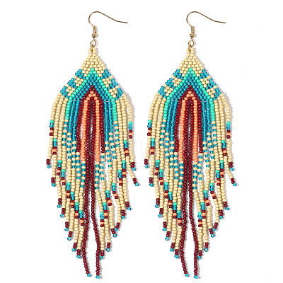 Bohemian Tassel Beaded Earrings for Women IU7226-5-1