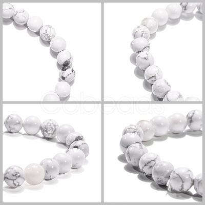 Natural Gemstone Stretchy Bracelets X-BJEW-G073-12-1