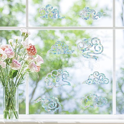 Waterproof PVC Colored Laser Stained Window Film Static Stickers DIY-WH0314-104-1