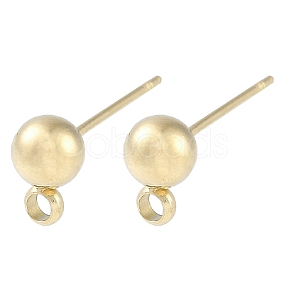 Ion Plating(IP) 304 Stainless Steel Stud Earring Findings STAS-P366-95C-G-1