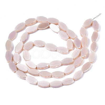 Electroplate Glass Beads Strands EGLA-Q125-009I-1
