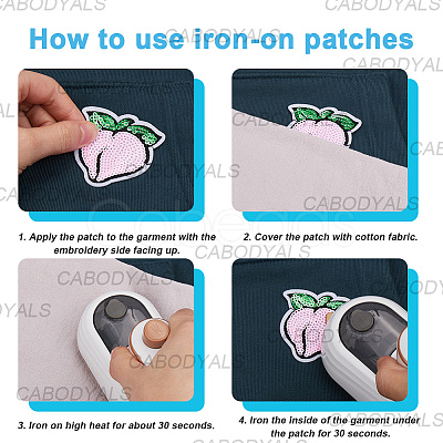 15Pcs 15 Styles Sequin Embroidery Cloth Iron On Patches DIY-CY0001-11-1