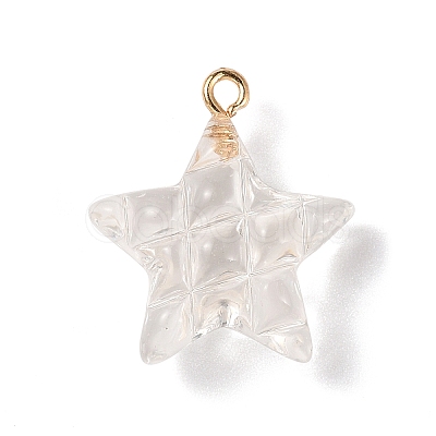 Transparent Resin Pendants RESI-Z016-02A-LG-1