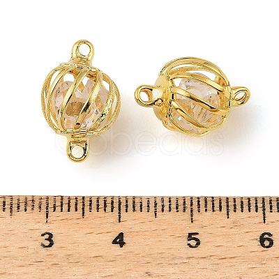 Iron Hollow Lantern Bead Cage Connector Charms IFIN-N014-02G-1