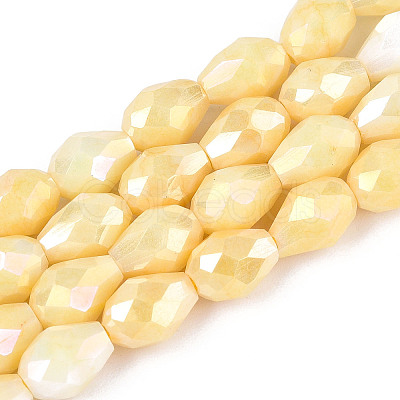 Anti-Tarnish Electroplate Glass Beads Strands X-GLAA-T025-13A-09-1