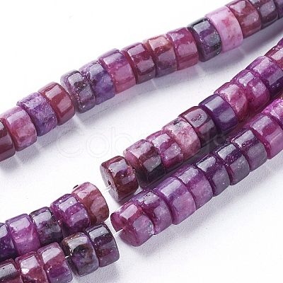 Natural Lepidolite/Purple Mica Stone Beads Strands G-F626-01-C-1