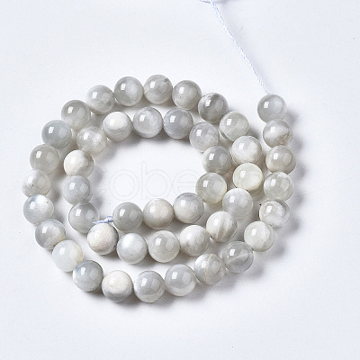Natural White Moonstone Beads Strands G-N328-51B-01-1