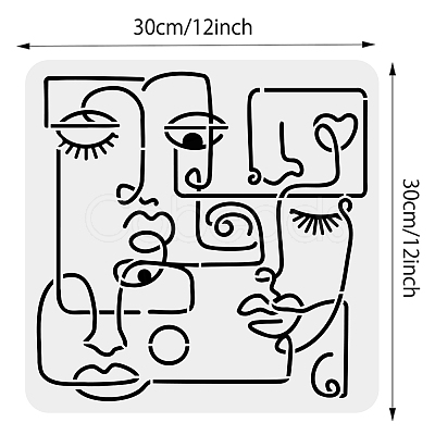 PET Hollow Out Drawing Painting Stencils DIY-WH0418-0047-1