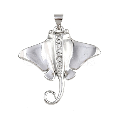 Brass Micro Pave Cubic Zirconia Pendants KK-A269-06P-1
