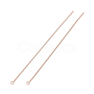 Ion Plating(IP) 304 Stainless Steel Stud Earring Finding X-STAS-E161-07RG-1